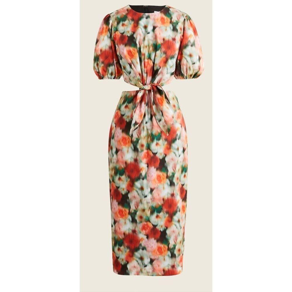 J Crew Woman 18 Cutout dress Liberty Fabric Hazy Days floral Zipper